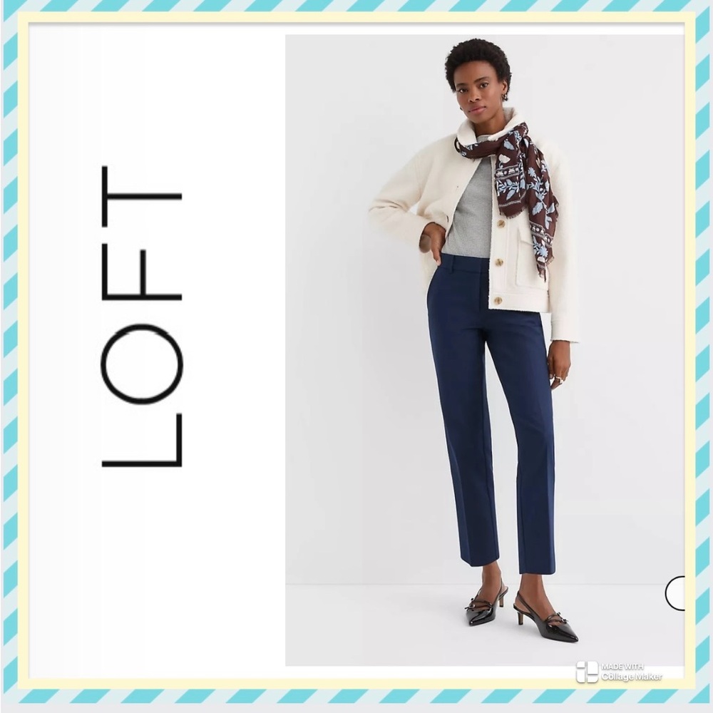 LOFT  Marisa Skinny Navy Slim Pants